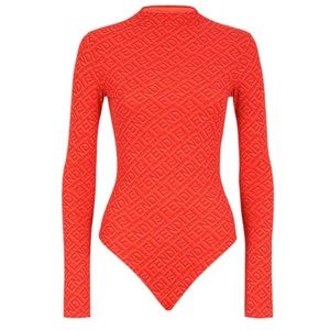 *NWT* Fendi x SKIMS Georgia Long Sleeve Mock Neck Bodysuit